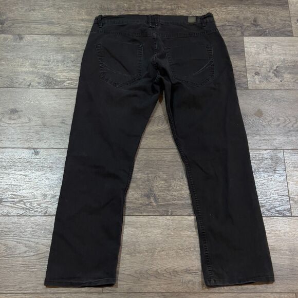 Jordan Craig Jeans Black Aged Washed Out Denim Cotton Pants - Mens 34x30 - Picture 6 of 9